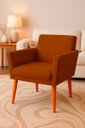 Ver imagem 2 de Poltrona Cadeira para Sala Confortável e Minimalista Paris em Suede Terracota