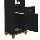Ver imagem 5 de Estante Torre 02 Prateleiras 1 Gaveta 1 Porta Pés Luiz Xv 50104 - Preto/imbuia Glazer