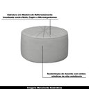 Ver imagem 5 de Conjunto Decorativo Sofá 240cm e Poltrona Clarke com Puff Round Veludo Cinza Claro - Gran Belo
