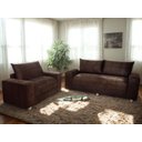 Ver imagem 1 de Sofa 3 e 2 Lugares Tiguan Bom Descanso Veludinho Marrom