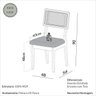 Conjunto Mesa Oval Extensível com 4 Cadeiras Mdf Estofadas Bege Dalla Costa - 7