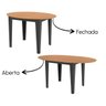 Conjunto Mesa Oval Extensível com 4 Cadeiras Mdf Estofadas Bege Dalla Costa - 2