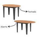 Ver imagem 2 de Conjunto Mesa Oval Extensível com 4 Cadeiras Mdf Estofadas Bege Dalla Costa