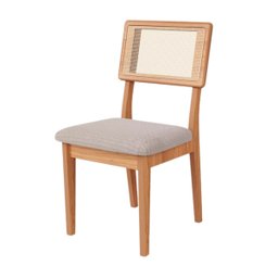 Conjunto Mesa Oval Extensível com 4 Cadeiras Mdf Estofadas Bege Dalla Costa - 5