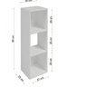 Estante de Livros 3 Nichos Mdf Preto - 2