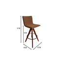 Ver imagem 5 de Conjunto Mesa Bistrô Cone 70 cm Laca Branca Base Altura 100 cm Freijó + 2 Banquetas Cercatto Giratór