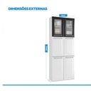 Ver imagem 5 de Paneleiro Duplo em Aço Alto 6 Portas Luce Itatiaia