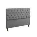 Ver imagem 2 de Conjunto Cabeceira e Recamier Baú para Cama Box Queen 1.60 - Suede - Sv Decor:cinza Claro