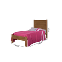 Ver imagem 3 de Cama Solteiro Lara em Madeira Maciça Imbuia Atraente Móveis