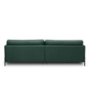 Ver imagem 6 de Sofá Decorativo Karine 3 Lugares Sala de Estar 210cm Pés em Aço Couro Verde Musgo G88 - Gran Belo