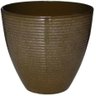 Vaso de Planta Grande Decorativo para Sala Auto Brilho 47cm (liso/marrom-claro) - 1