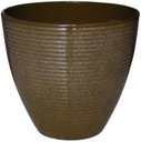 Ver imagem 1 de Vaso de Planta Grande Decorativo para Sala Auto Brilho 47cm (liso/marrom-claro)
