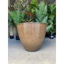 Ver imagem 3 de Vaso de Planta Grande Decorativo para Sala Auto Brilho 47cm (liso/marrom-claro)