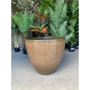 Ver imagem 6 de Vaso de Planta Grande Decorativo para Sala Auto Brilho 47cm (liso/marrom-claro)