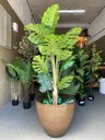 Ver imagem 5 de Vaso de Planta Grande Decorativo para Sala Auto Brilho 47cm (liso/marrom-claro)