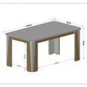 Ver imagem 3 de Conjunto de Mesa com 6 Cadeiras Opera Marrom/Marromle/Off White