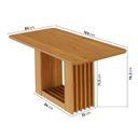 Ver imagem 4 de Mesa de Jantar Retangular 160x80cm 100% MDF Jambu CabeCasa MadeiraOriginals Marrom/Cinamomo