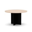 Ver imagem 1 de Mesa de Reunião para Escritório Redonda 120cm PE40 Preto/Nogueira Casa Blanca