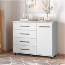 Ver imagem 4 de Cômoda Flora 4 Gavetas Branco Brilho - Demóbile