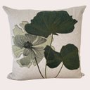 Ver imagem 1 de Capa de Almofada Linho Bordada Floral Verde 50cm