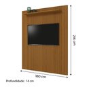 Ver imagem 4 de Painel para Tv até 75 Polegadas Ripado 3d Egeo C/ Prateleira 1,80m Cedro