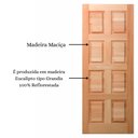 Ver imagem 3 de Folha de Porta Maciça em Eucalipto Acabamento Natural 210x72cm PM46 Custon Cruzeiro Portas