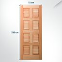 Ver imagem 2 de Folha de Porta Maciça em Eucalipto Acabamento Natural 210x72cm PM46 Custon Cruzeiro Portas