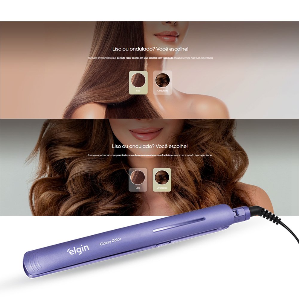 Prancha de Cabelo Glossy Color Bivolt Elgin - 4