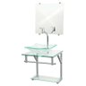 Gabinete de Vidro 40cm para Banheiro Cuba Quadrada Incolor - DaHora - 2