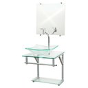 Ver imagem 2 de Gabinete de Vidro 40cm para Banheiro Cuba Quadrada Incolor - Dahora