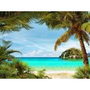 Ver imagem 2 de Papel de Parede Paisagem Digital Caribe Mar 3d Dah12