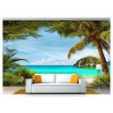 Ver imagem 1 de Papel de Parede Paisagem Digital Caribe Mar 3d Dah12