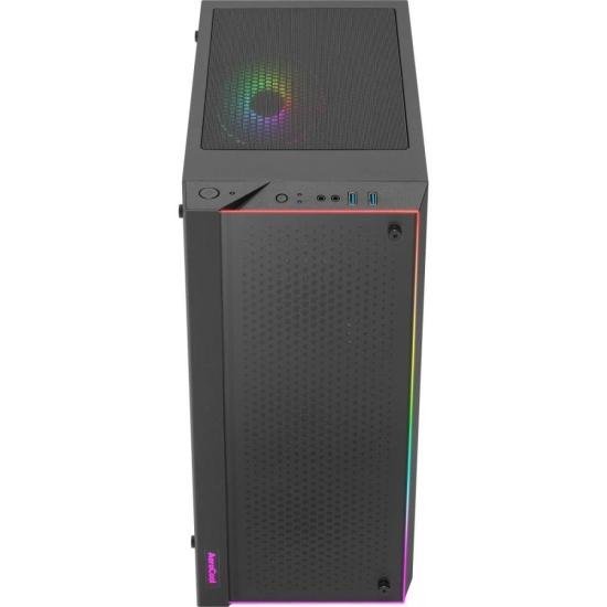 Gabinete Gamer Aerocool Skribble Preto Rgb Lateral Vidro - 4