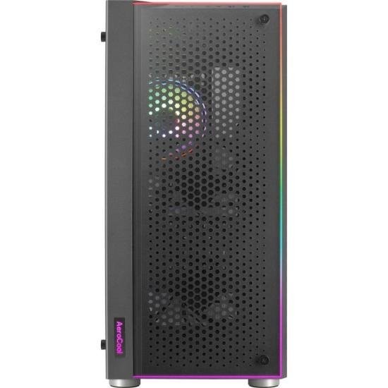 Gabinete Gamer Aerocool Skribble Preto Rgb Lateral Vidro - 3