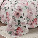 Ver imagem 3 de Kit Cobre Leito Colcha Mix King Estampado Dupla Face Floral 3 Peças - Sirlene - Rosa