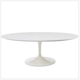 Mesa de Jantar Tulipa Saarinen Oval 244x137cm Laqueada - Branco - 2