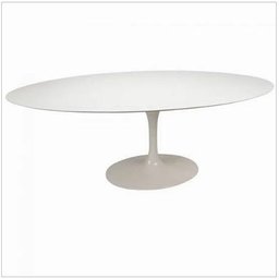 Mesa de Jantar Tulipa Saarinen Oval 244x137cm Laqueada - Branco - 3