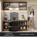 Ver imagem 7 de Armário de Cozinha Compacta 180cm Rustic/Preto Glamy Madesa 12