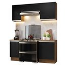 Ver imagem 3 de Armário de Cozinha Compacta 180cm Rustic/Preto Glamy Madesa 12