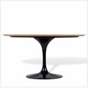 Ver imagem 2 de Mesa de Jantar Tulipa Saarinen Oval 244x137cm Tampo Madeira Freijó - Preto