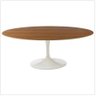 Mesa de Jantar Tulipa Saarinen Oval 244x137cm Tampo Madeira Freijó - Branco - 2