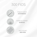 Ver imagem 4 de Jogo de Cama 4 Peças 300 Fios Algodão Branco/Prata Festonê Lázio Kacyumara - Casa k