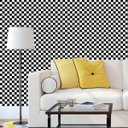Ver imagem 5 de Papel de Parede Xadrez Branco Preto Autocolante Sala Quarto