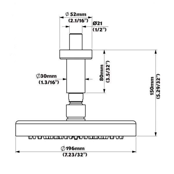 Chuveiro de Teto Titânio Perflex - 3