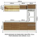 Ver imagem 4 de Armário de Cozinha Completa 240cm Branco/Rustic Diamante Madesa 06