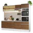 Ver imagem 3 de Armário de Cozinha Completa 240cm Branco/Rustic Diamante Madesa 06