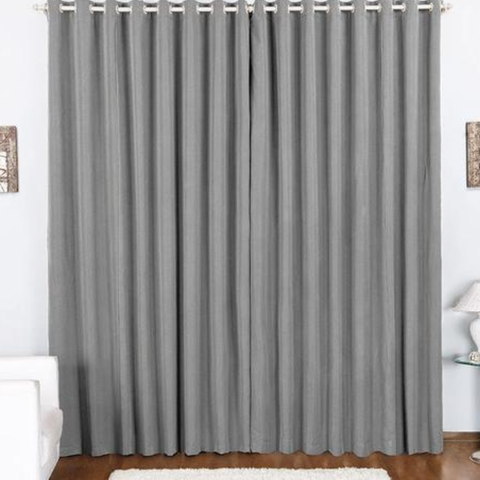 CORTINA OXFORD CINZA 4.00 X 2.40  PARA SALA / QUARTO