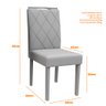 Kit 02 Cadeiras de Jantar Cecília Linho Cinza LN02 Pés Ypê - D'Rossi DRossi Lais - 6
