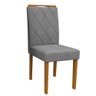 Kit 02 Cadeiras de Jantar Cecília Linho Cinza LN02 Pés Ypê - D'Rossi DRossi Lais - 2