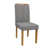 Kit 02 Cadeiras de Jantar Cecília Linho Cinza LN02 Pés Ypê - D'Rossi DRossi Lais - 3